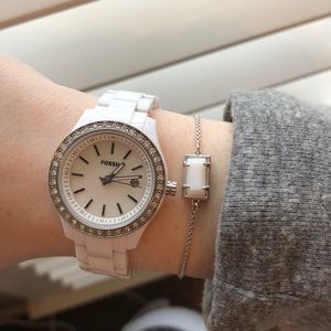 White Fossil Watch!
